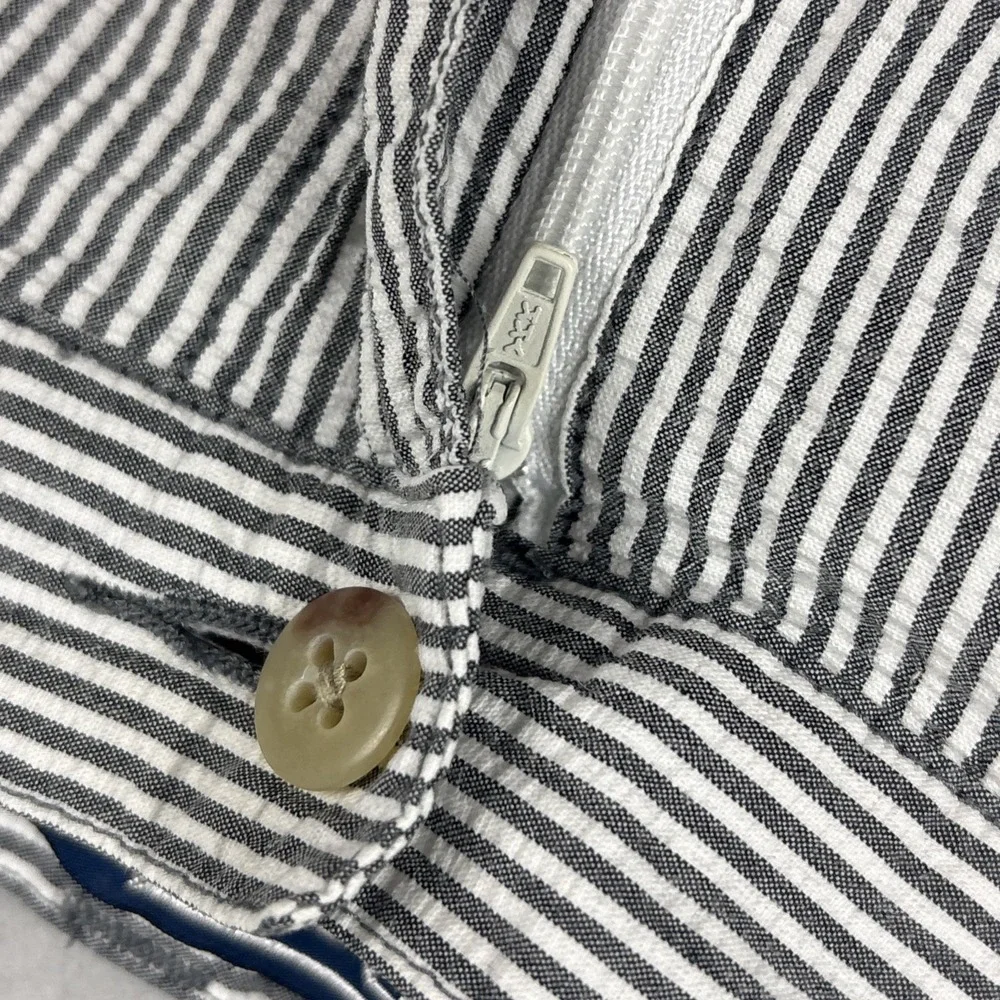 Polo Ralph Lauren Tyler Seersucker Shorts Men’s 33 Gray Striped Double Pleated